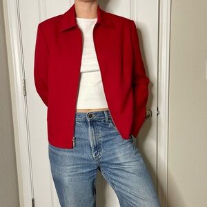 Vintage red zip up jacket
